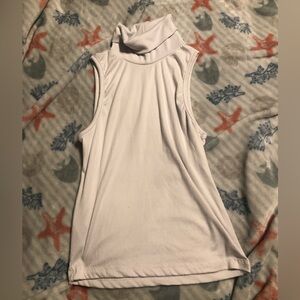 white turtleneck tanktop